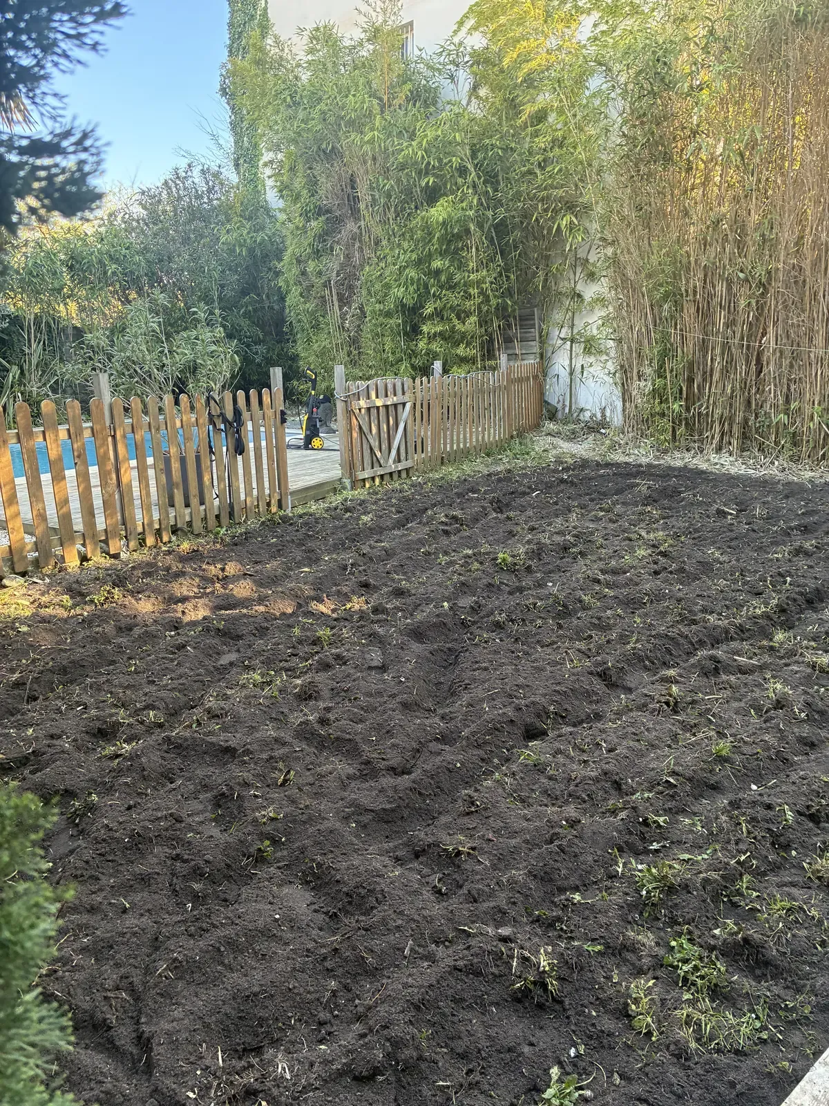 Terre retournée et labourée